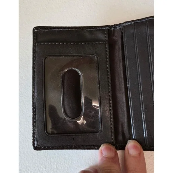 Coach Signature‎ C Monogram Wristlet Pouch Wallet Black Tan - Picture 10 of 11